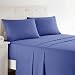 Clara Clark Premier 1800 Collection 4pc Bed Sheet Set - Queen Size, Royal Blue
