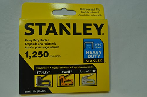 Agrafes 5/16 Stanley en acier robustes pour travaux manuels - Lot de 1250