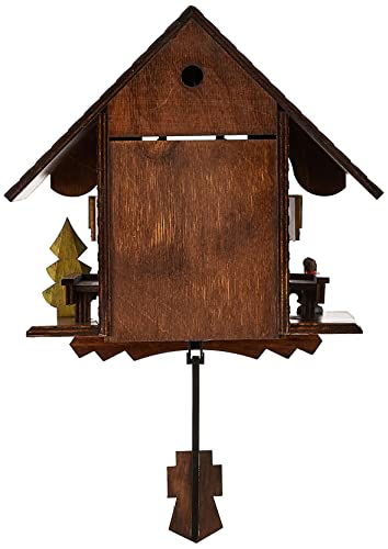 River City Clocks Quartz Cuckoo Clock - Painted Chalet With Dancers - Wesminster Chime Or Cuckoo Sound - 7 Inches Tall - Model # 83-07Qpt #TOP2