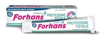 Forhans, Dentifricio Protezione Totale, Dentifricio Multi Azione con Proprietà Lenitive, Rigeneranti, Antibatteriche, Previene Cattivo Alito, Placca e Carie, Non Contiene SLES - 75 ml