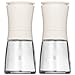 WMF Trend Mühlenset 2tlg, Salz- und Pfeffermühle unbefüllt, Glasbehälter, Keramikmahlwerk, Mühle für Salz, Pfeffer, Gewürze, weiß