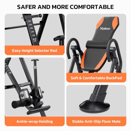 Image of YOLEO Gravity Inversion Table for Back Pain Relief 2026 New Inversion Table