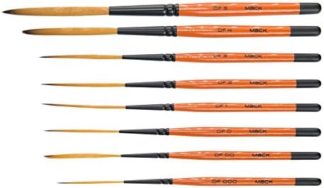 Andrew Mack Drag'n Fly by Ted Turner 8 Brush Set Series DF Sizes 0000-5