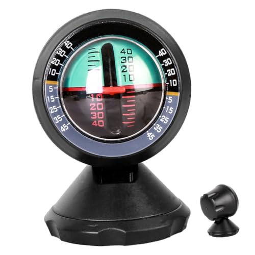 NULYLU Automotive Inclinometer for Car Level Meter Vehicle Angle Slope Tilt Indicator Compact Slope Measuring Tool