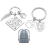 Pet Memorial Keychain,Engraving Lettering When Tomorrow Starts Without me Remembrance Angel Keychain Memorial Keychain Sympathy Gift for Him/Her