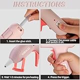 Mini Hot Glue Gun: DEKO 20W Hot Glue Gun with 60 pcs 7 mm x 120 mm Glue Sticks for School Projects, Hobbies, Crafting, DIY, Arts & Home Repairs on Wood, Fabric, Plastic & More,Pink - Image 6