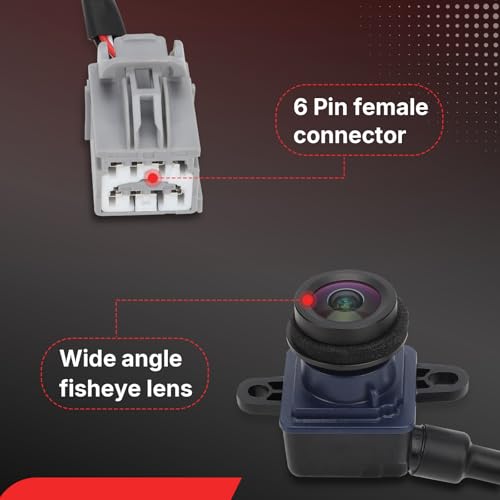 Image of 56038990AA Backup Camera Rear View Camera Compatible with 2013 2014 2015 2016 Dodge Dart，Park Assist Camera Replaces# 56038990AB 56038990AC 1WY78GW7AA