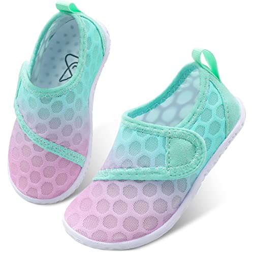 Image of LeIsfIt Toddler Water Shoes Boys Girls Barefoot Aqua Socks Kids Breathable Quick-Dry Swim Shoes for Beach Pool Surf