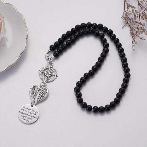 Guardian Angel Rearview Mirror Charm, Wherever You Go Whatever You Do May Your Guardian Angel Watch Over You, New Driver Gift, Car Decor, Hanging Angel Ornament for Car Mirror4