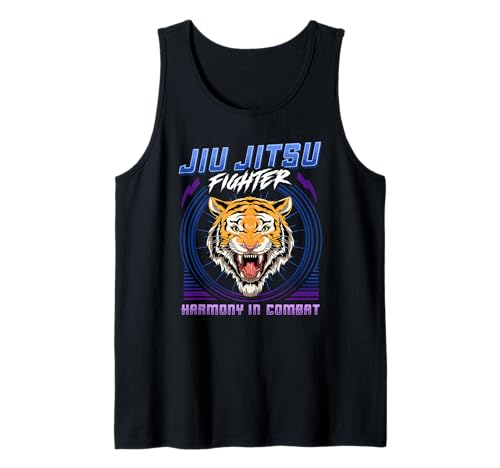 Jiu Jitsu Harmony In Combat - Grappling BJJ Angry Tiger Tank Top