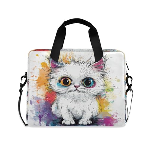 Maletín para portátil con asas y correa 15.6" diseño gato miniatura 1