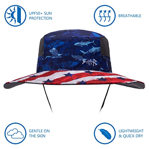 Image of BASSDASH UPF 50+ Sun Fishing Hat Water Resistant with Detachable Neck Flap