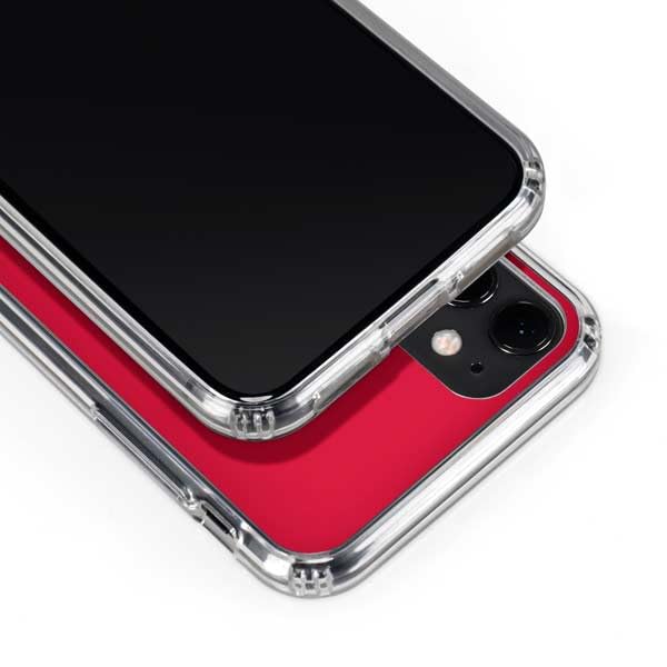 Skinit Clear Phone Case Compatible with iPhone 11 - Officially Licensed NHL New Jersey Devils Solid Background Design