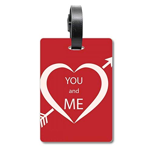 Étiquette de valise de Saint-Valentin voyagez à deux avec l'inscription You and Me