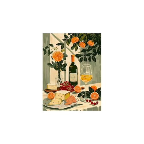 Cuisine méditerranéenne sur toile vintage AEFOUU 70x90cm tableau decoration salon maison