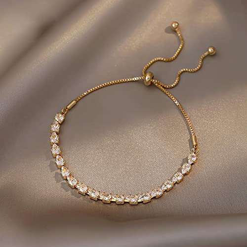 Bracelet bracelets femmes bijoux tendance avec charme ajustable en zircon brillant chic