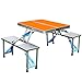 Produktbild DX Klapptisch Orange Outdoor einfache tragbare Werbetafel Aluminiumlegierung Stück Tisch und Stuhl (orange)