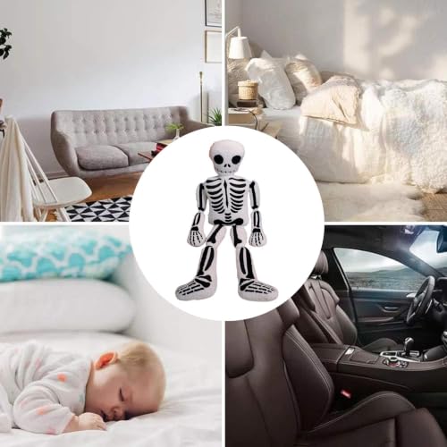 Peluche calavera decorativo realista cojín de sofá de cráneo humano 4