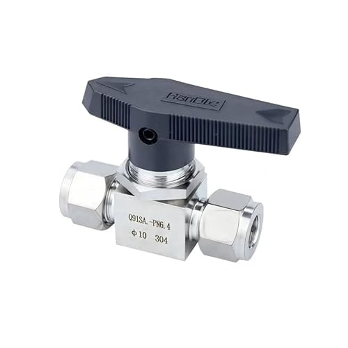 Zorfar One Color 1Pc 316L Stainless Steel Compression Union Ball Valve For Water Gas Fuel(9.52Mm 3L8 Inch)