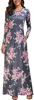Zattcas Maxi Dress for Women Long Sleeve Long Dress Women A Waist Dress