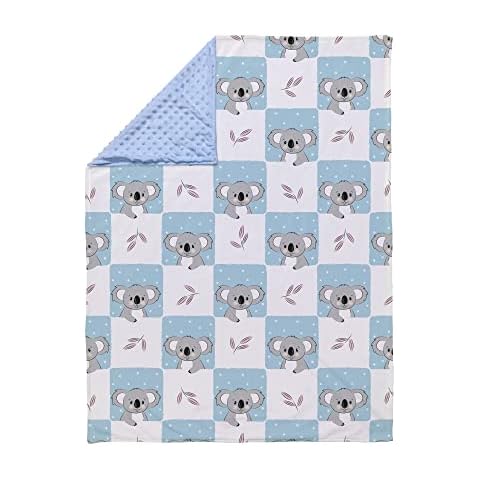DUISE Koala Bear Child Blanket Boys Soft Minky Baby Blanket, Fleece Kids Girl Security Cute Animal Blanket Plush Dot Toddler Newborn Blanket for Nursery Stroller Crib Receiving Blanket Infant Unisex Cover