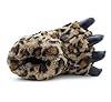 Womens Plush Claw Slippers Animal Paw Novelty Warm Furry Leopard Print House Shoes Ladies Winter Slip On Soft Indoor Slippers (Leopard, 4, UK Footwear Size System, Adult, Women, Numeric, Medium, 4) #4