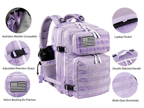 Image of LHI Tactical Military Backpack for Men and Women 25L /35L Army Assault Pack Bag Small Rucksack with Bottle Holder