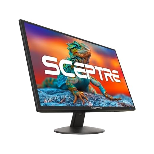 Sceptre 22 inch 75Hz 1080P LED Monitor 99% sRGB HDMI X2 VGA Build-In Speakers, Machine Black (E225W-19203R series)