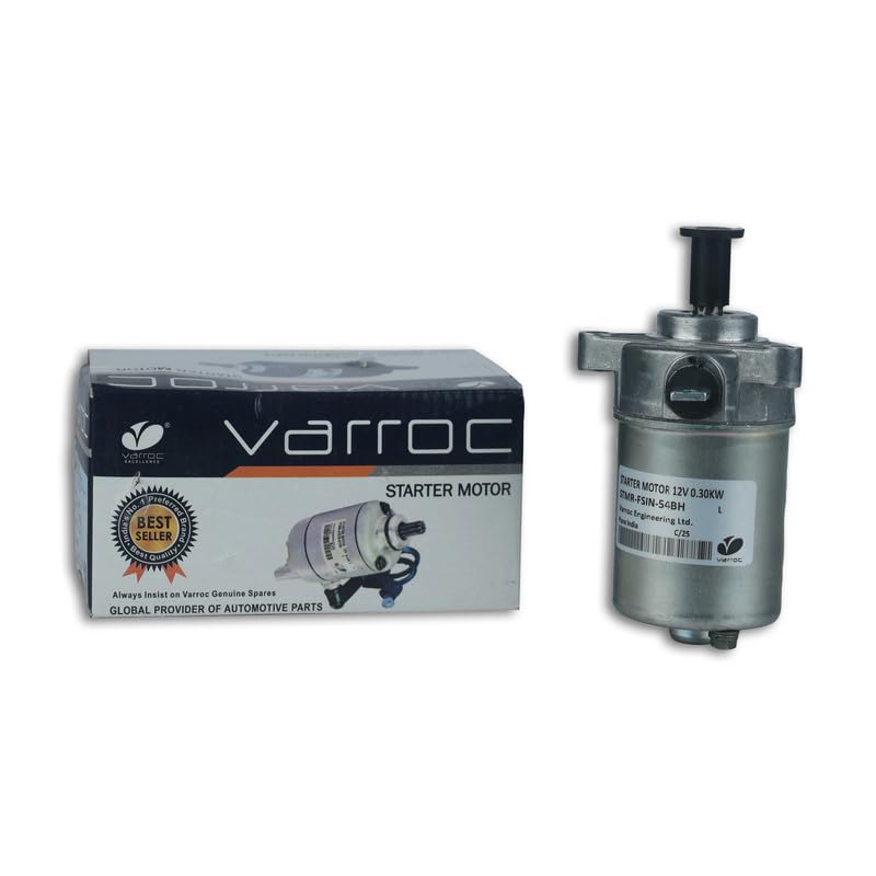 VARROC Starter Motor Yamha Fascino Rey | Superior Starter Motor | Ideal for OEM Replacement | Durable Build | Resists Heat & Vibrations | Reduces Battery Stress
