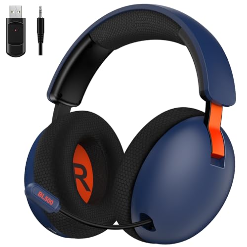 HASACOOL 2.4GHz Wireles Gaming Headset,Stereo Surround Sound Gaming Headphones for PS5/PS4/PC/Laptop/Phone/Tablet/PS5 Controller/Switch with Noise Cancelling Mic,Bluetooth & 3.5mm Wired connection