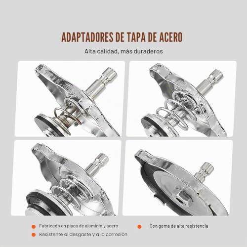 Kit de probador de presión de radiador universal VEVOR con tapas codificadas 5