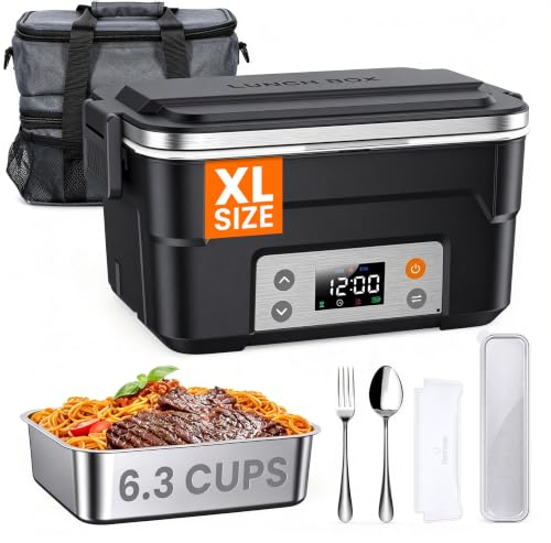 6.3-Cup Cordless Electric Heated Lunch Box for…