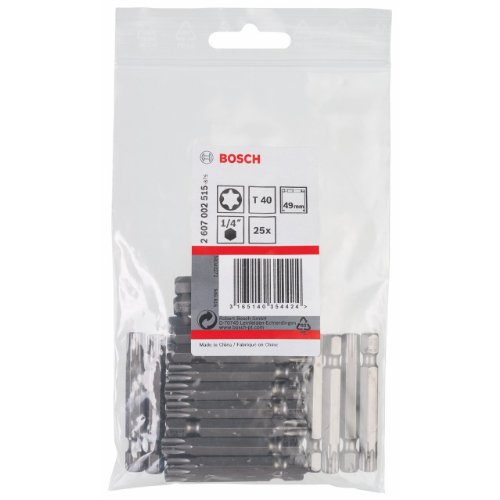 Bosch Professional Bit Extra-Hart für Innen-Torx-Schrauben (T40, Länge: 49 mm, 25 Stück) – Ansicht 2