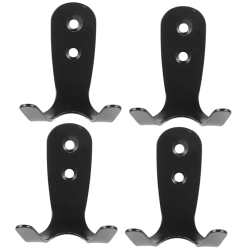 UPKOCH 4 Piezas Ganchos Dobles de Pared para Piscina de Acero Inoxidable Colgadores Metálicos Multiusos para Baño y Toallas de Diseño Moderno y Resistente para Exteriores