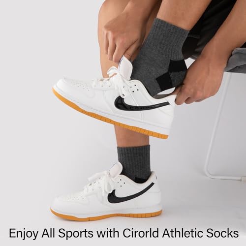 Mens Quarter Athletic Socks 7 Pack Moisture Wicking Cushioned Work Socks4