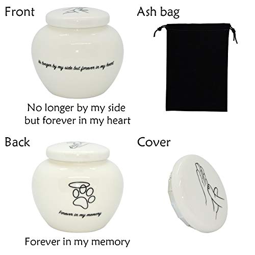 Homelex Pet Paw Cremation Ceramics Memorials Urn For Dear Cat Dog Ashes Keepsake (Small, Up To 12 Lbs) #TOP1