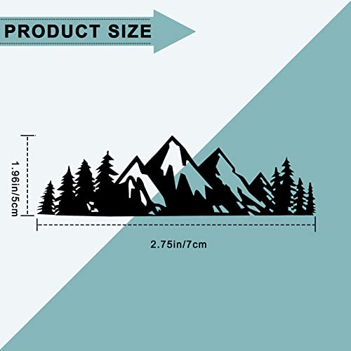 2Pcs Vinyl Mountain Decal, Snow Mountain Tree Decal Sticker, Uv Protection And Waterproof, Laptop Decal, Trunk Logo Decal Sticker, Car Exterior Accessories #TOP1