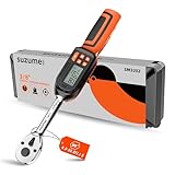 SUZUME Digital Torque Wrench 3/8 Drive (4.9-99.6 Ft. Lb/ 6.6-135 N.m)±2% High Accuracy Digital Torque Wrench with Buzzer and LED Flash Notification Four Units of Measure Torque Wrenches Digital