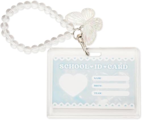 Funda para tarjetas de fotos Kpop, llavero transparente con dije de mariposa, soporte para tarjetas, protector de acrílico, marco de fotos K Pop de