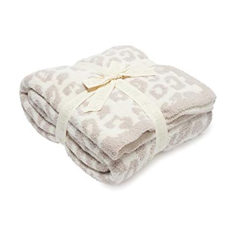 Barefoot Dreams CozyChic in the Wild Throw, Stone/Cream Cover