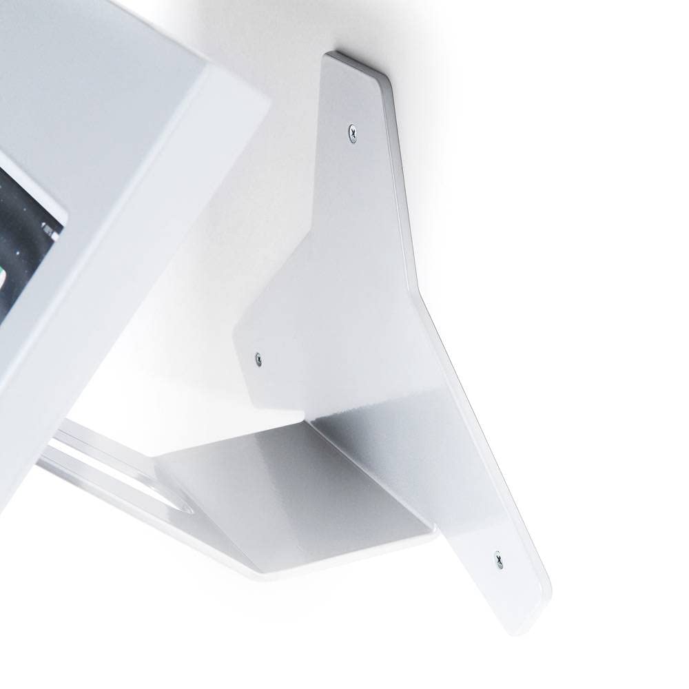 Soporte para tableta de pared en ángulo resistente para iPod/Samsung de 10 pulgadas preperforado al por menor (Apple iPad de 10,2 pulgadas)
