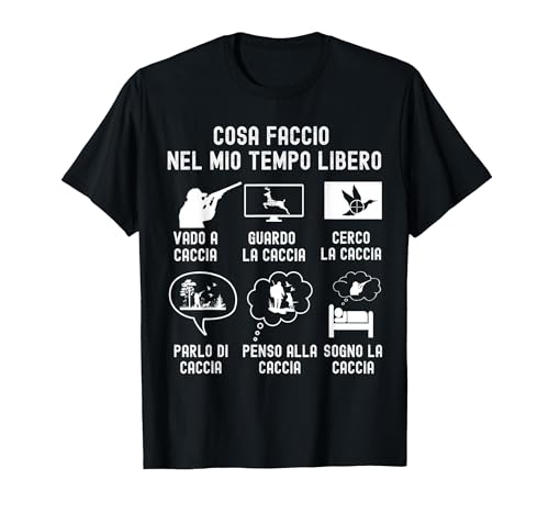 Maglietta Caccia Uomo papà | Cacciatore Cinghiale e Uccelli Maglietta, Uomo, Nero, XL