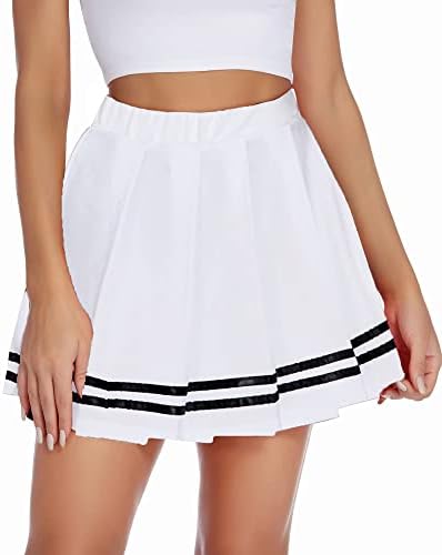 Avidlove Womens Pleated Skirt School Uniform Skirts Mini Cheer Skirt