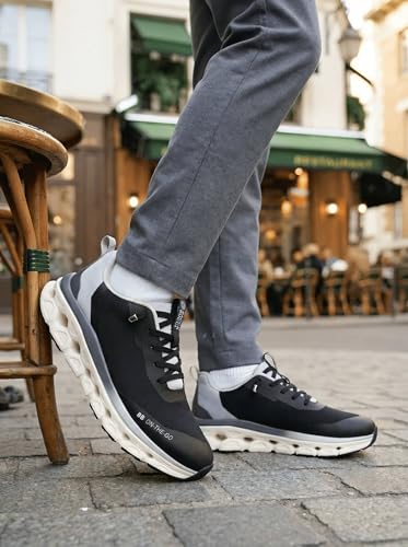 Image of Bacca Bucci BB On-The-Go Men Slip-On Walking & Running Shoes with Stretch Laces and Cushioned Sole