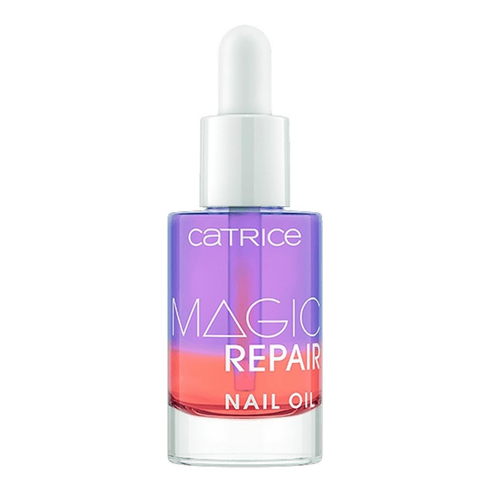 Catrice Magic Repair Nail Oil, olejek do paznokci, wielokolorowy, 2 kolory, pielęgnujący, z olejkami, witaminami, regenerujący, przezroczysty, bez acetonu, wegański, bez mikroplastiku (8 ml)