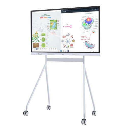 Image of 55 Inch Interactive Whiteboard with Mobile Cart, Smart Board for Classroom, Digital Whiteboard with Google EDLA-Certified(Wall Mount Included)