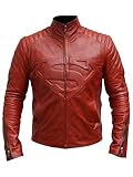 Design emblématique Superman : cette veste de motard rouge audacieuse dispose d'un logo « S » en relief sur la poitrine, célébrant l'héritage Superman.