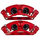 Power Stop Rear S5472 Pair of High-Temp Red Powder Coated Calipers For Ford F-250 Super Duty 2013-2022, Ford F-350 Super Duty 2013-2022 [Model Specific]