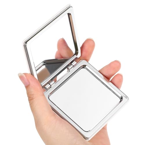 Miroir de maquillage portable chic en cuir PU finitions soignées DOITOOL - 4