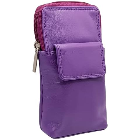 AKSHIDE Genuine Soft Leather Spectacles Case / Glasses Case / Glasses Pouch-Gc2 (Purple) Cover
